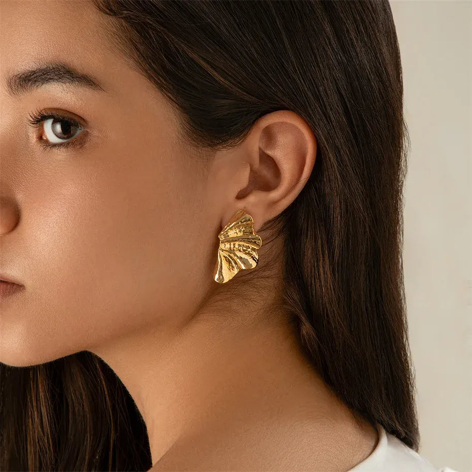 Maple Leaf Stud Earrings