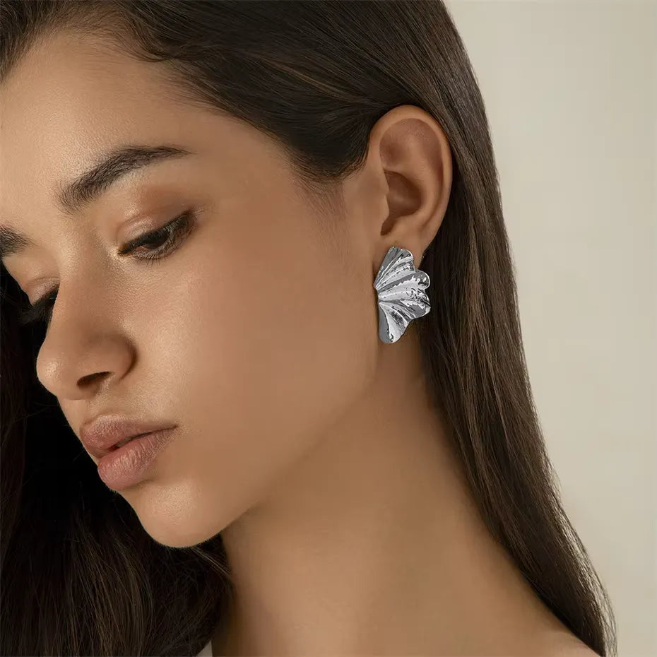 Maple Leaf Stud Earrings